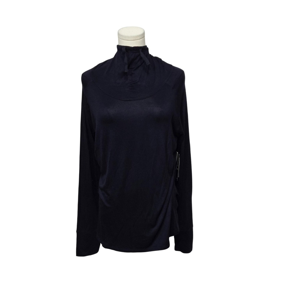 Marc New York Performance Hoodie Womens Large Navy Cowl Neck Long Sleeve Stretch